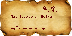 Matriszottó Helka névjegykártya